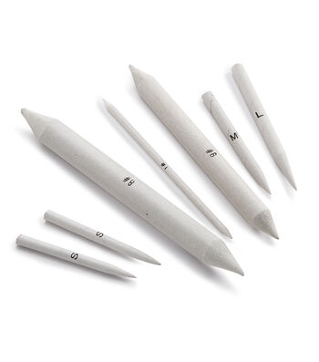 Outus 12 Pieces Assorted Sized Blending Stumps and Tortillions for Drawing and Sketching with 2 Pieces White Eraser